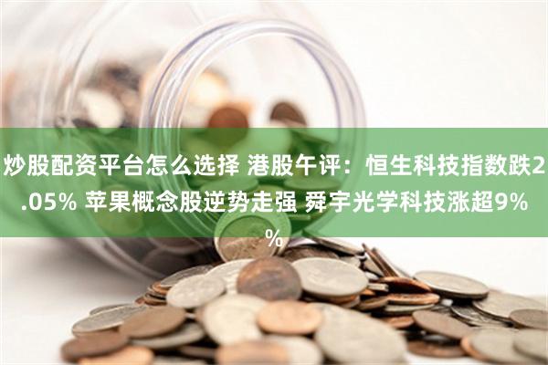 炒股配资平台怎么选择 港股午评：恒生科技指数跌2.05% 苹果概念股逆势走强 舜宇光学科技涨超9%