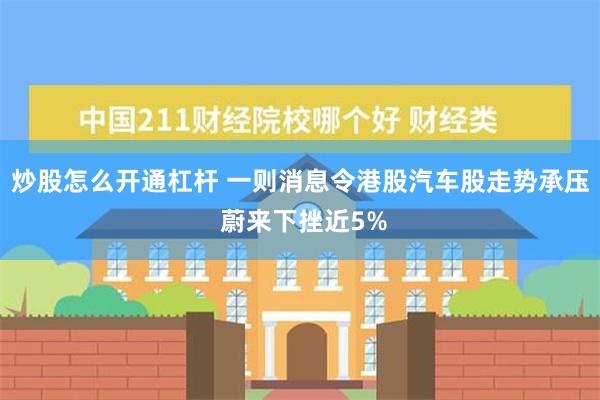 炒股怎么开通杠杆 一则消息令港股汽车股走势承压 蔚来下挫近5%