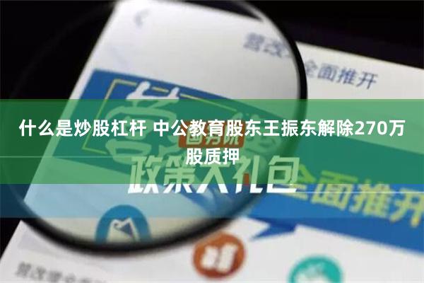 什么是炒股杠杆 中公教育股东王振东解除270万股质押